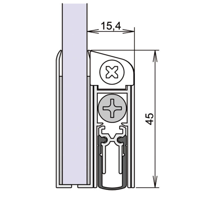 Athmer Schall-Ex GS-A 1-seitig Glasstärken 6-10mm Länge 708