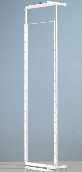 Höhenverstellbarer Tragrahmen Dispensa 90°, B 262 mm, H 1900 - 2300 mm, silber