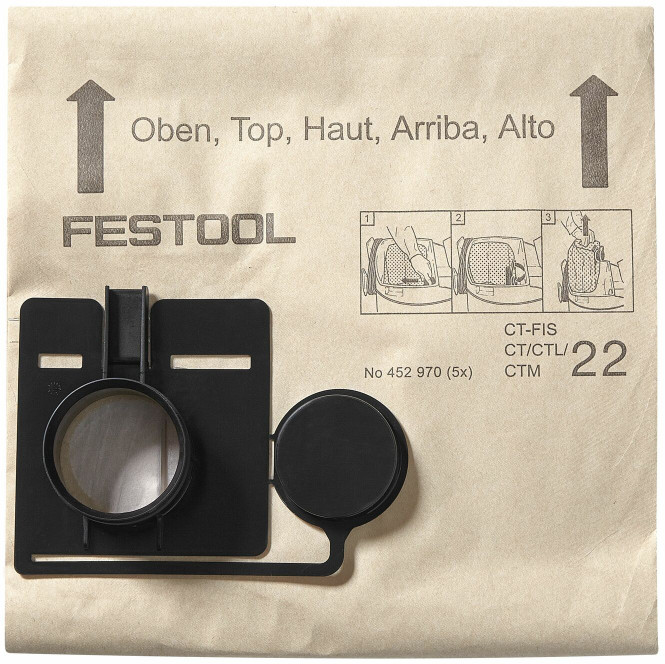 Festool Filtersack FIS-CT 22/5 VE=5 Stück für CT 22 452970