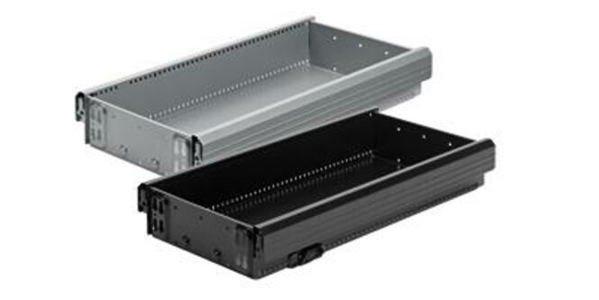 Stahlschubkasten mit vormontiertem Zugstück - Systema Top 2000, 270 x 514, schwarz